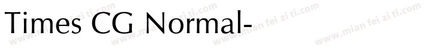 Times CG Normal字体转换